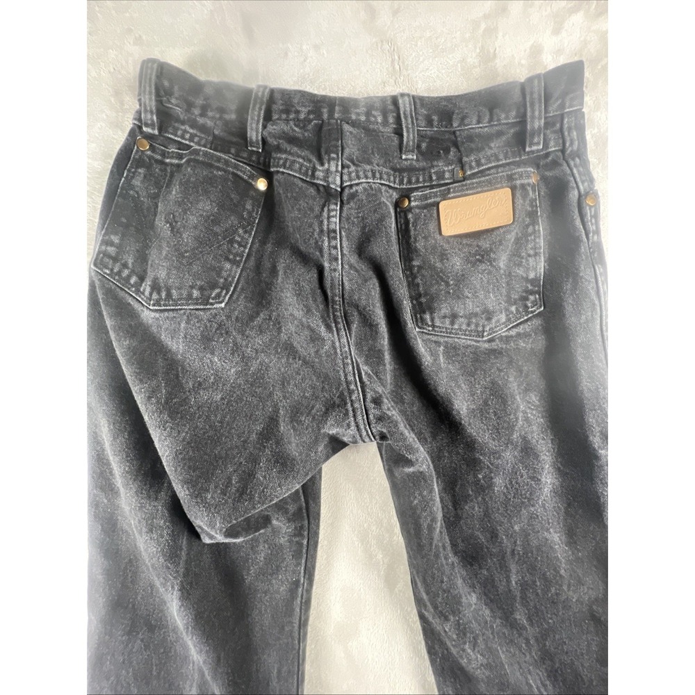 Vintage Wrangler Jean Mens Fit(34x27)Size 36x30 Black 13MWZWK Cowboy Cut Western